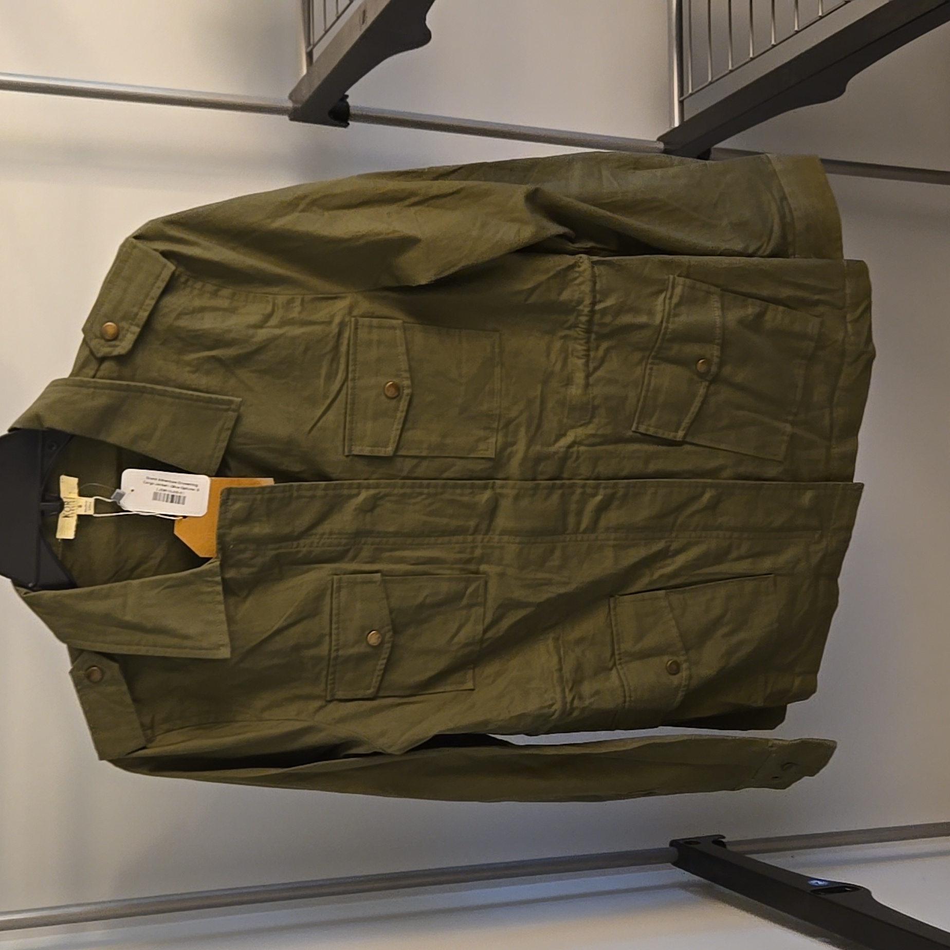 Nwt, Kori America Women’s Olive Green Jacket, Lightweight, Zipper And Snaps, S